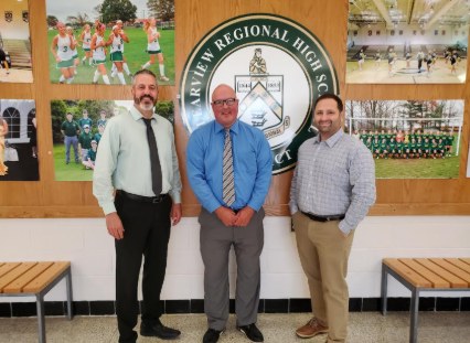Business Administrator Robert Miles, HS Principal Thomas Jones, and Assistant Principal (10 and 11) Salvatore Ranger.